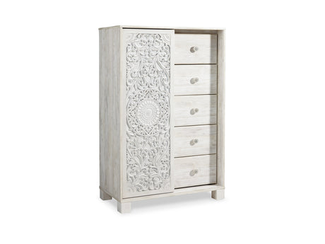 Paxberry Whitewash Queen Panel Bed And Chest