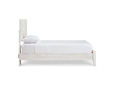 Paxberry Whitewash Twin Panel Bed, Chest And Nightstand