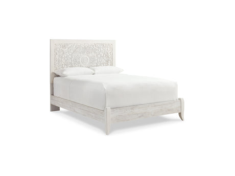 Paxberry Whitewash Queen Panel Bed