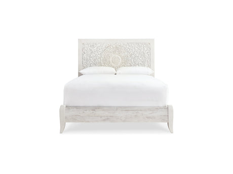 Paxberry Whitewash Queen Panel Bed And Chest