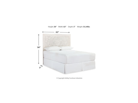 Paxberry Whitewash Queen Panel Bed