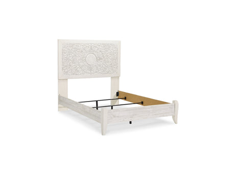 Paxberry Whitewash Full Panel Bed, Dresser And Nightstand