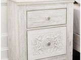 Paxberry Whitewash Twin Panel Bed, Chest And Nightstand