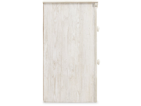 Paxberry Whitewash Full Panel Bed, Dresser And Nightstand