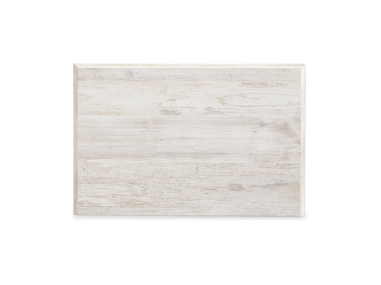 Paxberry Whitewash King Panel Bed, Dresser, Mirror And Nightstand