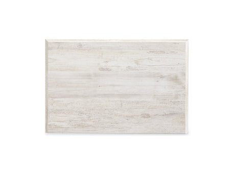 Paxberry Whitewash Full Panel Bed And Nightstand