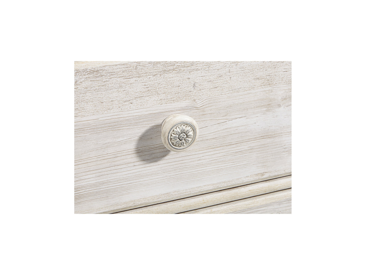 Paxberry Whitewash Full Panel Bed, Chest And Nightstand