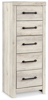 Cambeck Whitewash Narrow Chest Of Drawers