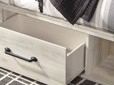 Cambeck Whitewash Queen Panel Storage Bed, Dresser, Mirror, 2 Chests And Nightstands