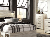 Cambeck Whitewash Queen Panel Bed With Storage, Dresser And Mirror