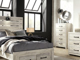 Cambeck Whitewash Full Panel Bed, Dresser, Mirror And Nightstand