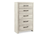 Cambeck Whitewash Queen Panel Storage Bed, Dresser, Mirror, 2 Chests And Nightstands