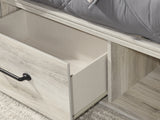 Cambeck Whitewash Full Panel Bed With Storage, Chest And Nightstand