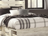 Cambeck Whitewash Queen Panel Bed With Storage, Dresser And Mirror