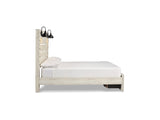 Cambeck Whitewash Queen Panel Storage Bed, Dresser, Mirror And Nightstand