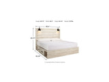 Cambeck Whitewash King Storage Bed, Dresser, Chest And 2 Nightstands