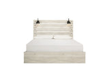 Cambeck Whitewash King Panel Bed With Storage, Chest And 2 Nightstands