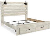 Cambeck Whitewash King Storage Footboard