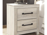 Cambeck Whitewash Full Panel Bed With Storage, Chest And Nightstand