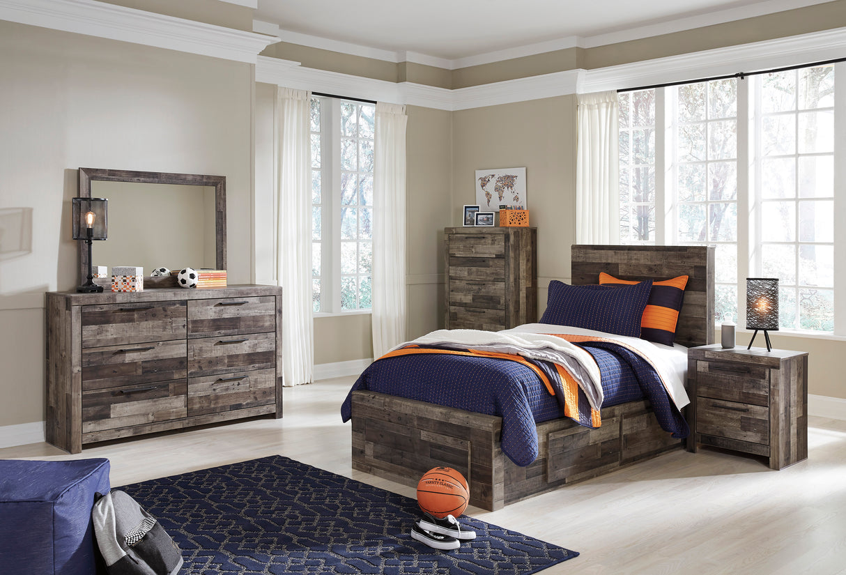 Derekson Multi Gray Bedroom Set