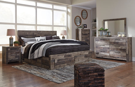 Derekson Multi Gray Bedroom Set