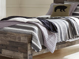 Derekson Multi Gray Twin Panel Bed And Dresser