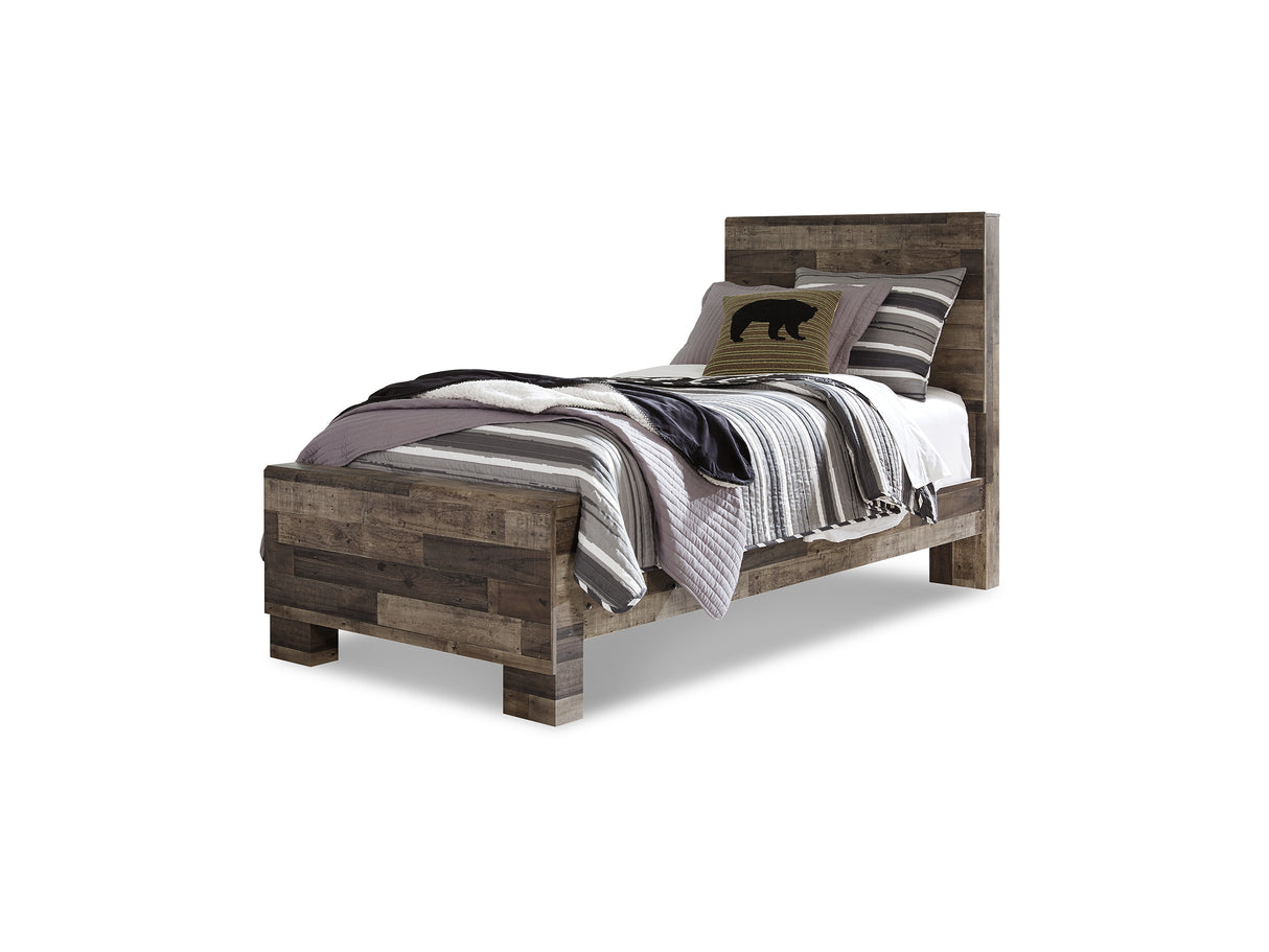 Derekson Multi Gray Twin Panel Bed