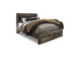 Derekson Multi Gray Queen Panel Storage Bed And 2 Nightstands