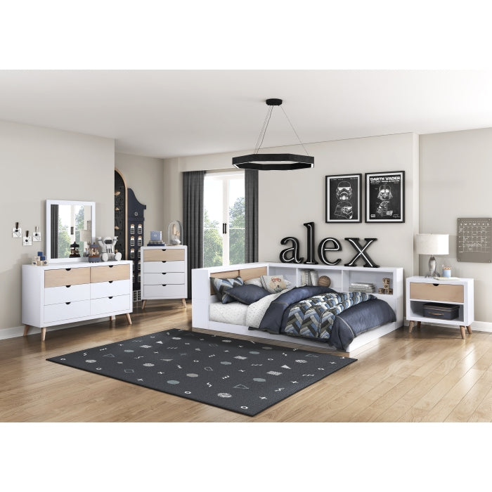 Asker Full Bookcase Corner Bed