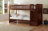 Rowe Dark Cherry Twin/Twin Step Bunk Bed