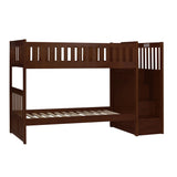 Rowe Dark Cherry Twin/Twin Step Bunk Bed