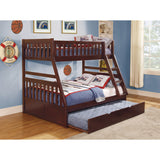Rowe Dark Cherry Twin/Full Bunk Bed With Twin Trundle