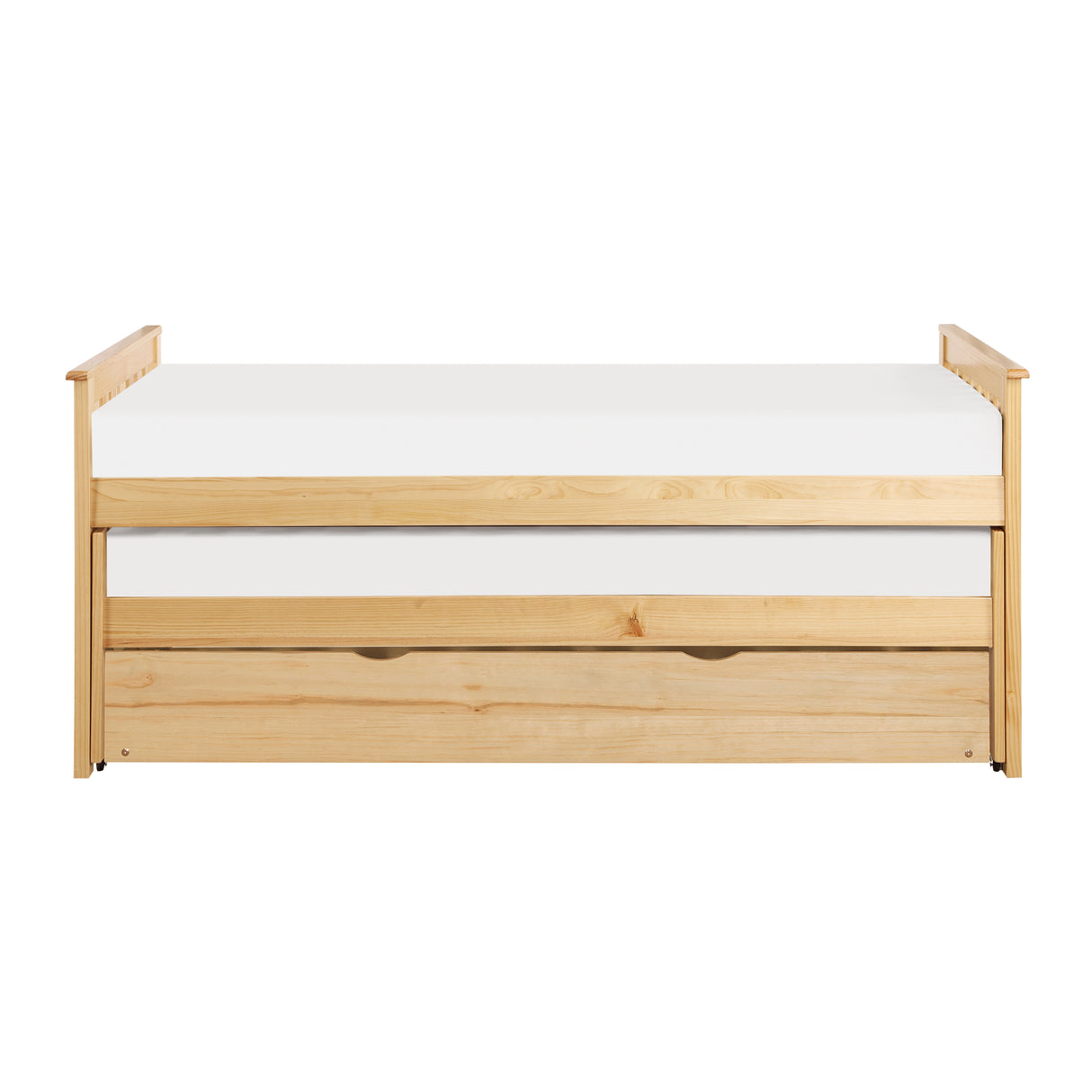 Bartly Natural Pine Twin/Twin Bed With Twin Trundle
