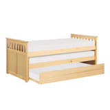 Bartly Natural Pine Twin/Twin Bed With Twin Trundle
