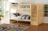 Bartly Natural Pine Twin/Twin Step Bunk Bed
