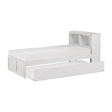 Galen White Twin Bookcase Bed With Trundle