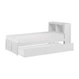 Galen White Twin Bookcase Bed With Trundle