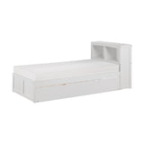 Galen White Twin Bookcase Bed With Trundle