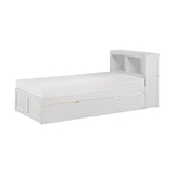 Galen White Twin Bookcase Bed With Trundle