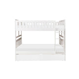 Galen White Full/Full Bunk Bed With Storage Boxes