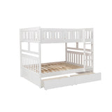 Galen White Full/Full Bunk Bed With Storage Boxes