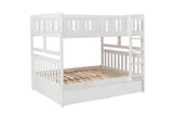 Galen White Full/Full Bunk Bed With Storage Boxes