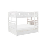 Galen White Full/Full Bunk Bed With Storage Boxes