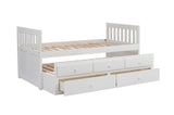 Galen White Twin/Twin Trundle Bed