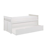 Galen White Twin/Twin Bed With Twin Trundle