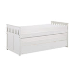 Galen White Twin/Twin Bed With Twin Trundle