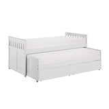 Galen White Twin/Twin Bed With Storage Boxes