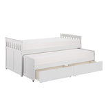 Galen White Twin/Twin Bed With Storage Boxes