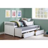 Galen White Twin/Twin Bed With Storage Boxes