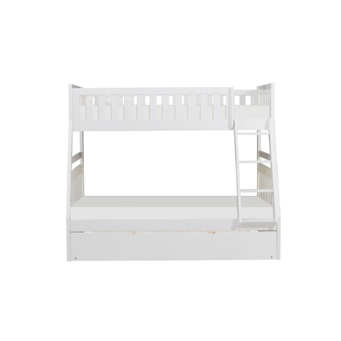 Galen White Twin/Full Bunk Bed With Twin Trundle